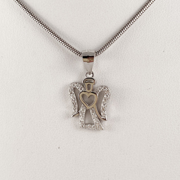 Stříbrný přívěsek ANDĚL se zirkony